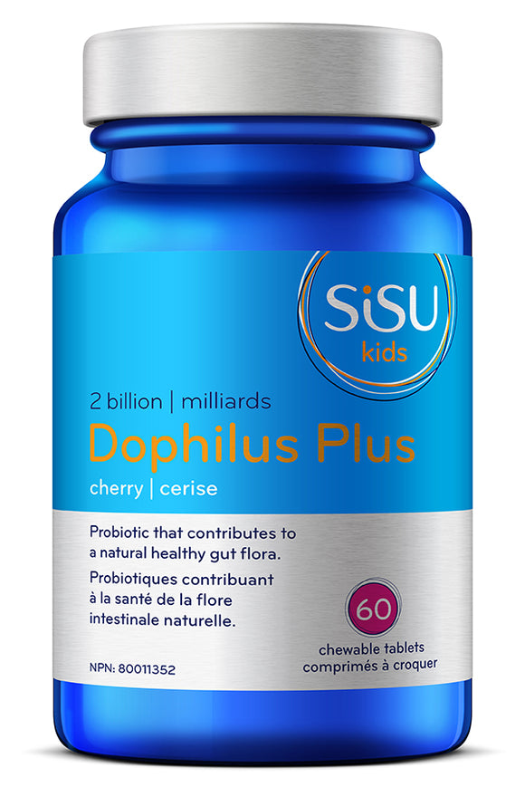 SISU Kids Dophilus Plus, 2 Billion Cherry flavour, 60 chewable tablets