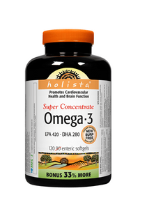 Holista Omega-3 Super Concentrate EPA 420 · DHA 280, 120 softgels