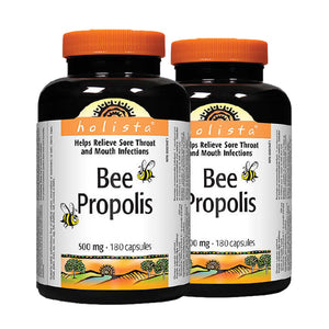 2 x Holista Bee Propolis, 500mg, 180 caps Bundle