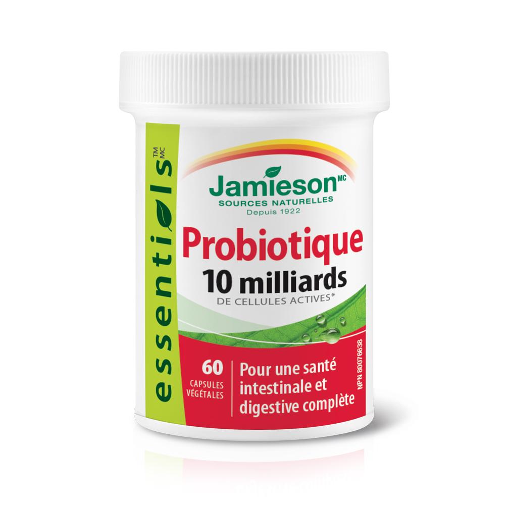 Jamieson Essentials Probiotics 10 Billion 60 veg. capsules jar french