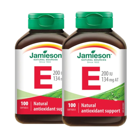 2 x Jamieson Vitamin E 200IU, 100 softgels Bundle