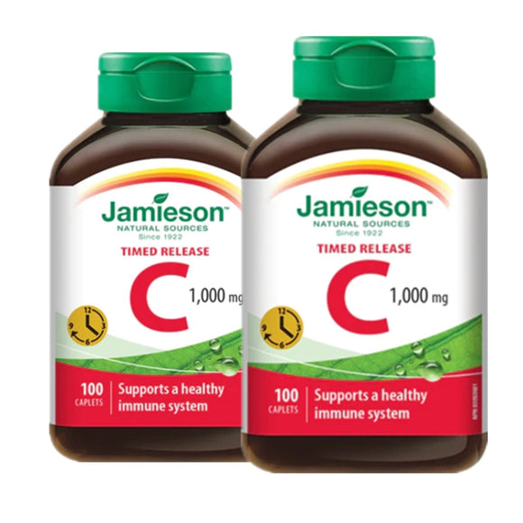 2 x Jamieson Vitamin C Time Release 100 caplets Bundle