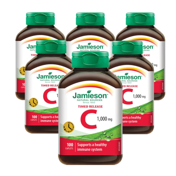 (Promotion Item) 6 x Jamieson Vitamin C Time Release 100 caplets