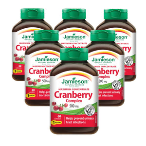 (Promotion Item) 6 x Jamieson Cranberry Concentrate 500mg, 60 caps