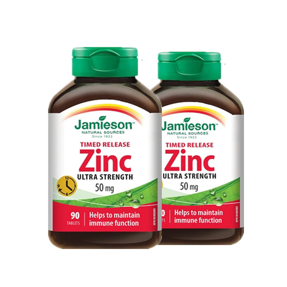 (Promotion Item) 2 x Jamieson Zinc 50 mg Time Release 90 tablets