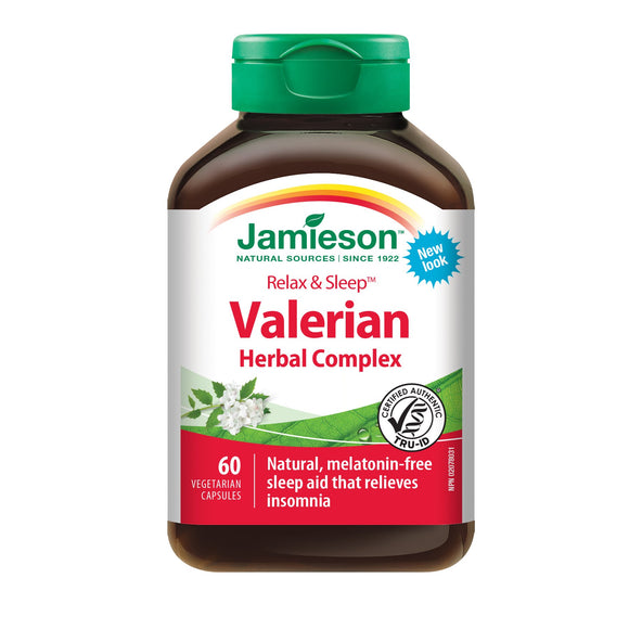 Jamieson Valerian Herbal Complex Relax & Sleep Herbal Complex 60 capsules