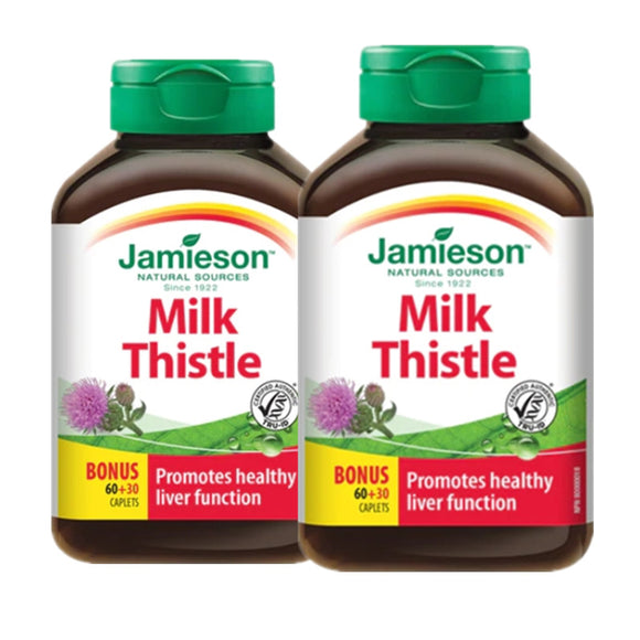 2 x Jamieson Milk Thistle, 60+30 caplets Bundle