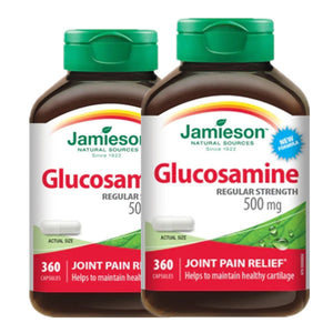 2 x Jamieson Glucosamine Sulfate, 500mg, 360 Capsules Bundle