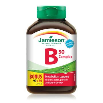 Jamieson 緩解壓力 維生素B 50，加量裝，90+30粒