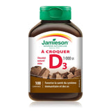 Jamieson健美生维生素D咀嚼软块，巧克力口味,1000IU,100片