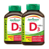 2 x Jamieson Essentials Vitamin D 1000 IU, 240 tabs Bundle