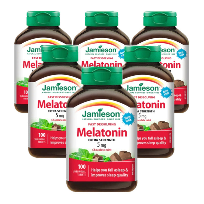 6 x  Jamieson Melatonin 5 mg Fast Dissolving 100 tablets Bundle