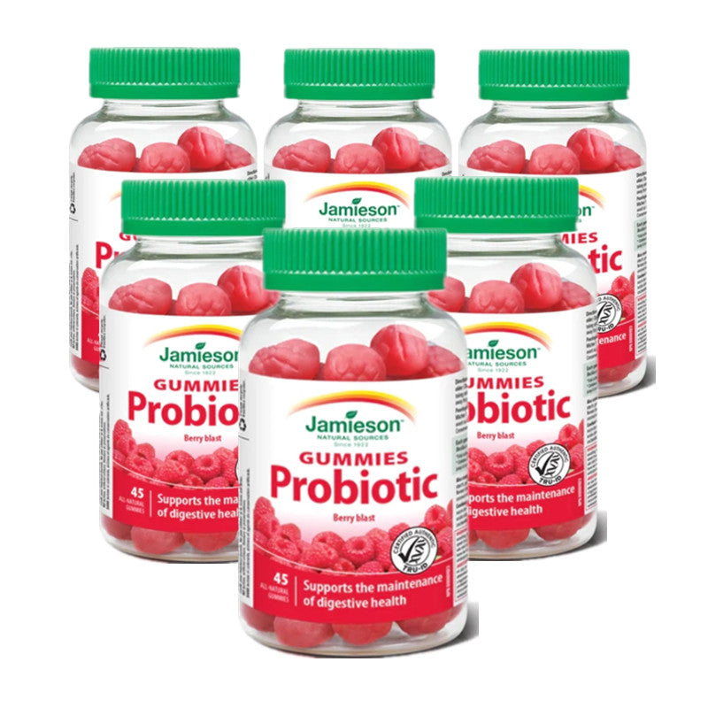 6 x Jamieson Probiotic Gummies Berry Blast 45 Gummies Bundle