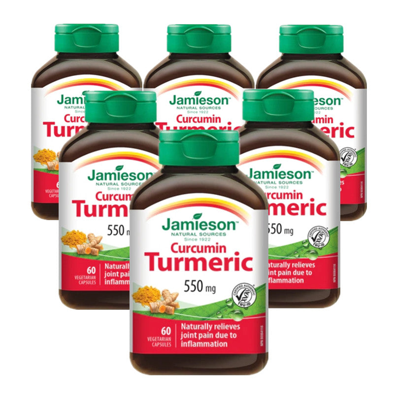 【優惠組合】6 x Jamieson 姜黃素，550毫克，60粒
