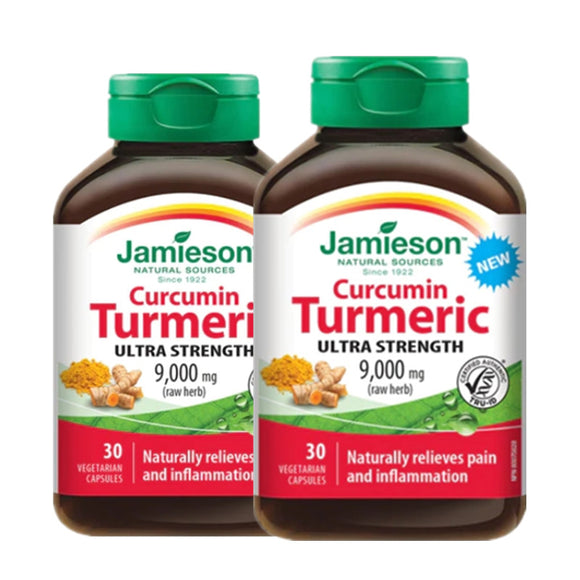 (Promotion Item) 2 x Jamieson Curcumin Turmeric 9,000 mg 30 veg. capsules