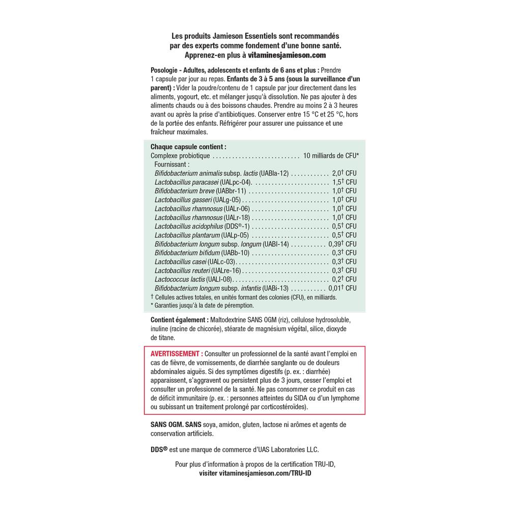 Jamieson Chewable Probiotic, Strawberry Yogurt, 60 tabs ingredients french 健美生