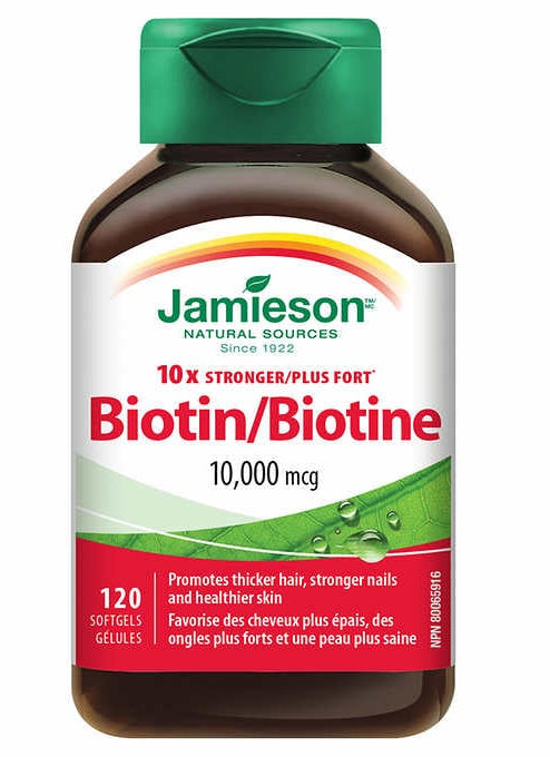 Jamieson Biotin 10,000 mcg, 120 softgels