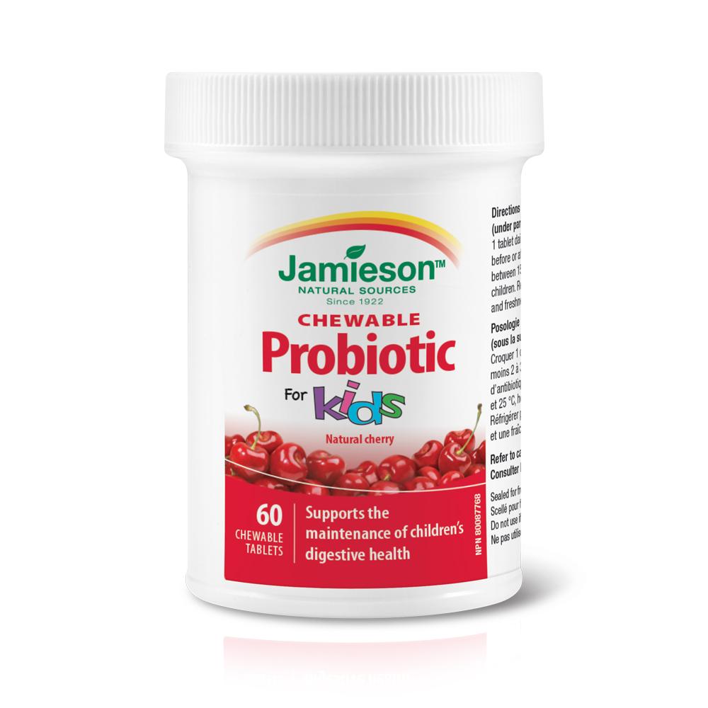 Jamieson Kids Chewable Probiotic - Natural Cherry 60's jar