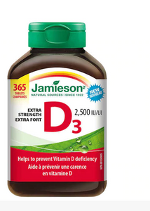Jamieson Vitamin D3 2500IU , 365 Tablets