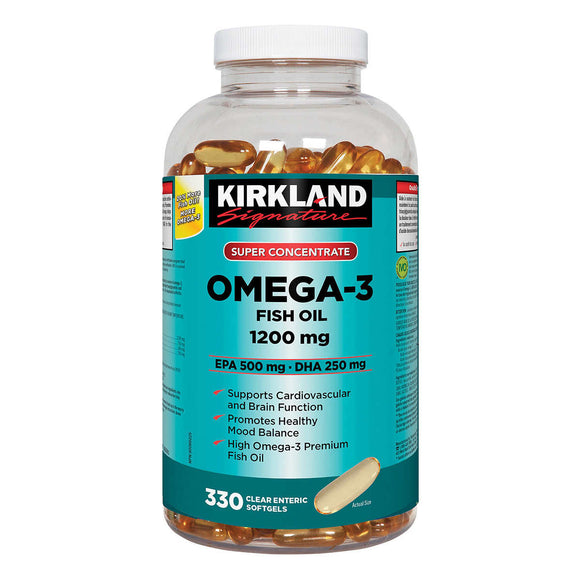 Kirkland  Super Concentrate Omega-3 Fish Oil 1200mg, 330SG