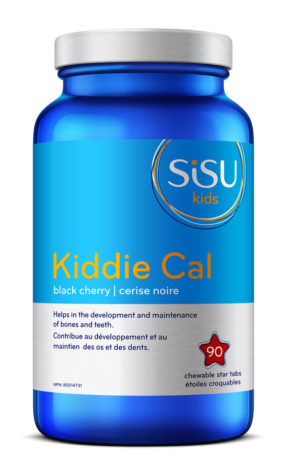SISU Kids Kiddie Cal, Calcium 250mg, Black Cherry Flavour, 90 chewable tablets