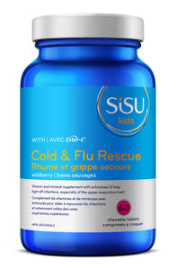 SISU 兒童 感冒和流感救援咀嚼片，野紅莓味，60片