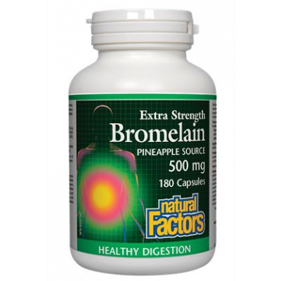 Natural Factors Bromelain, Pineapple Source, 500 mg, 180 caps