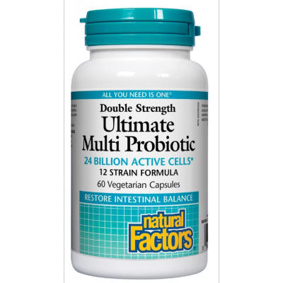 Natural Factors Double Strength Ultimate Multi Probiotic, 60 caps