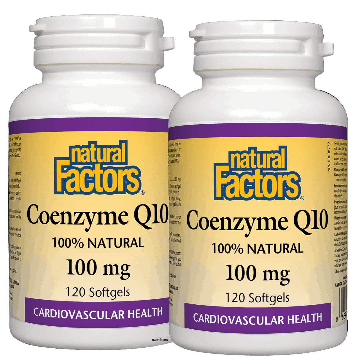 Natural Factors Coenzyme Q10, 100 mg, 120 softgels  然自自然