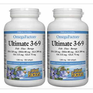 (Promotional Product) 2x Natural Factors Ultimate Omega Factors, 180 softgels
