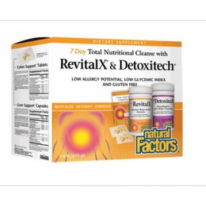 Natural Factors SEVEN DAY Total Nutritional Cleansing Program, RevitalX and Detoxitech Kit