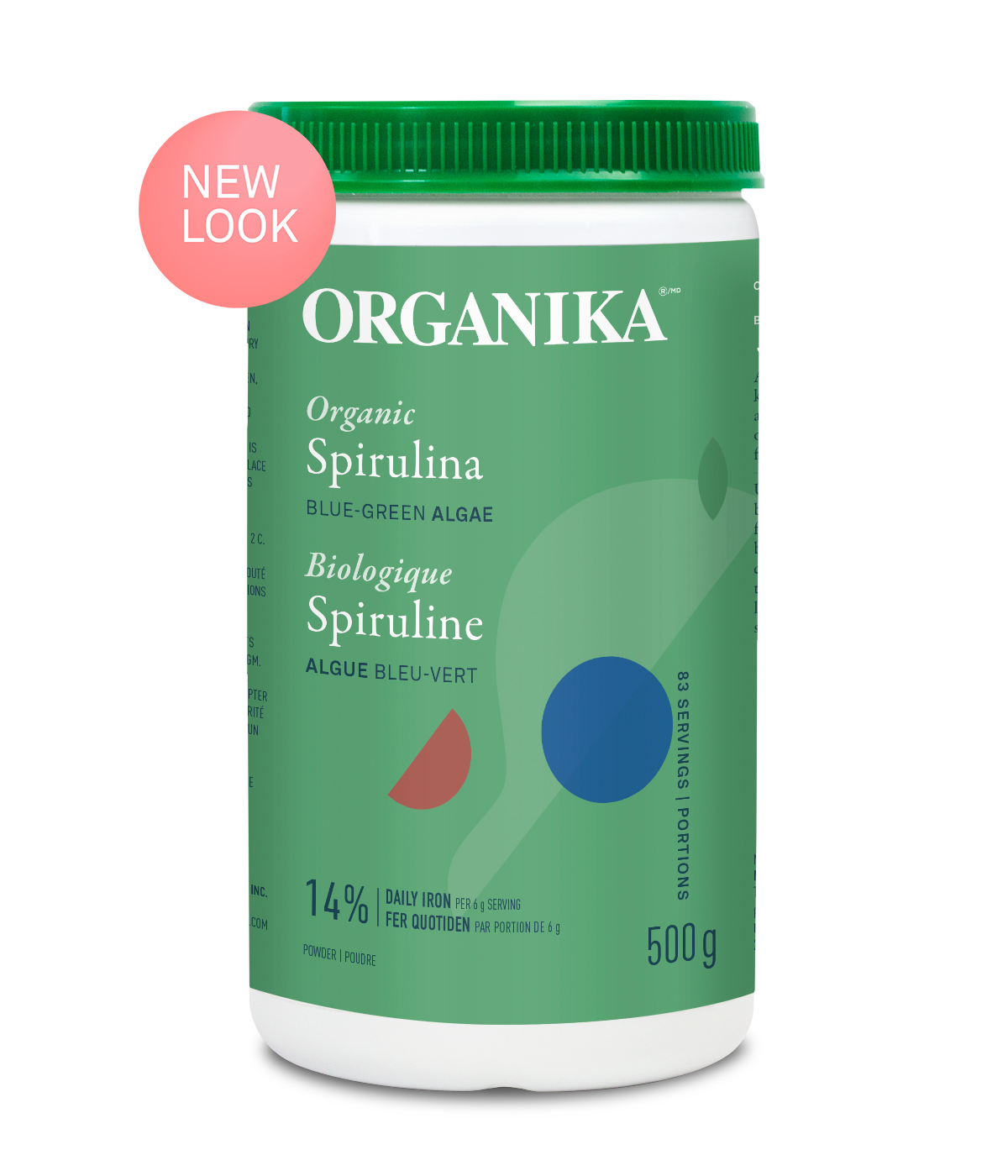 优格康 Organika Spirulina Powder Certified Organic 500g 