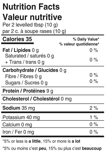 Organika Full Spectrum Collagen Type 1, 2, 3, Nutrition Facts Canada