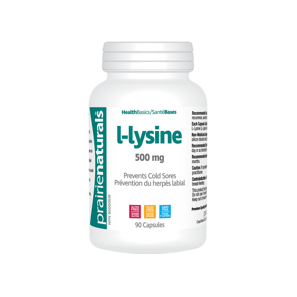 Prairie Naturals L-Lysine 500mg 90 capsules