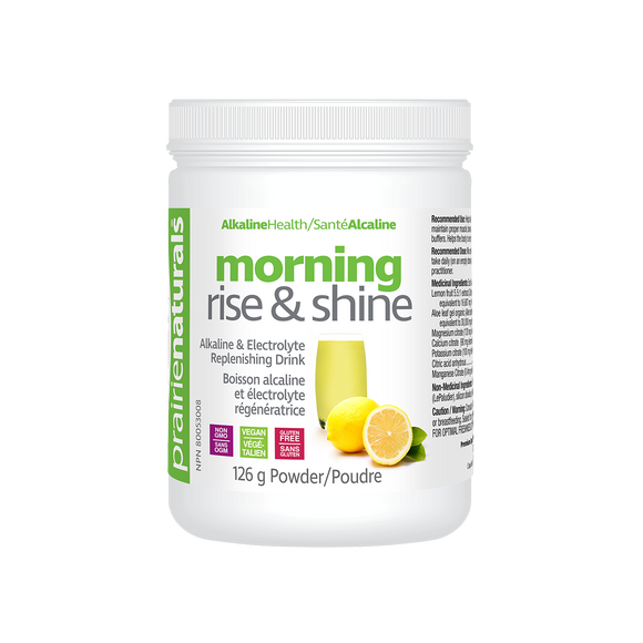 Prairie Naturals Morning Rise & Shine pH Balancing Lemon Aloe Mineral Drink 126g 