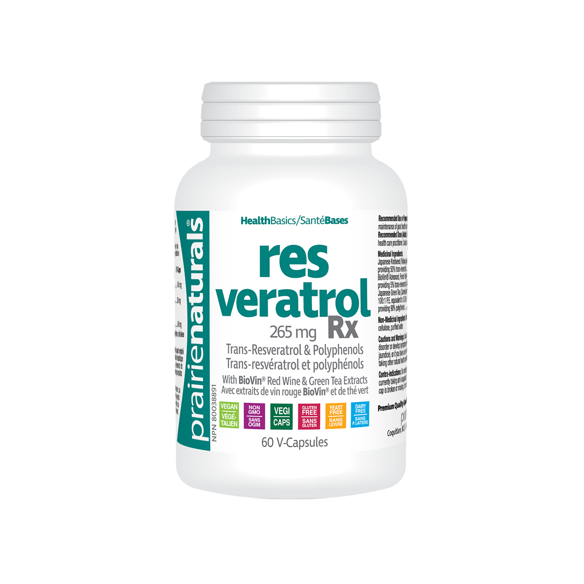 Prairie Naturals Resveratrol-Rx 60 vegetarian capsules