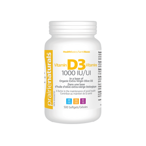 Prairie Naturals Vitamin D3 1000IU, 500 softgels