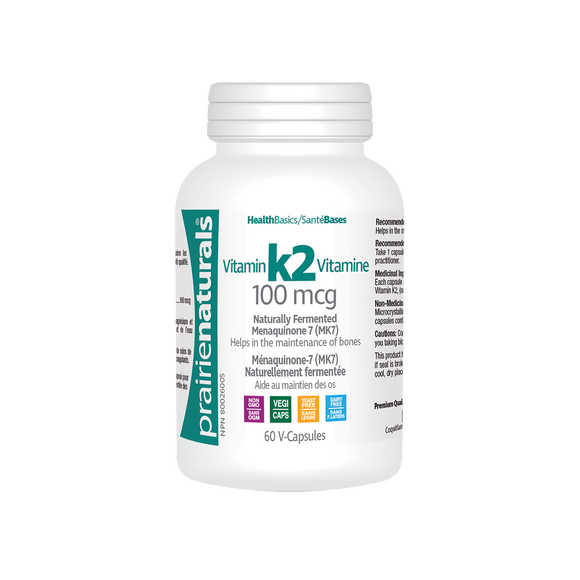 Prairie Naturals Vitamin K2 100 mcg MK-7  60 Vcaps