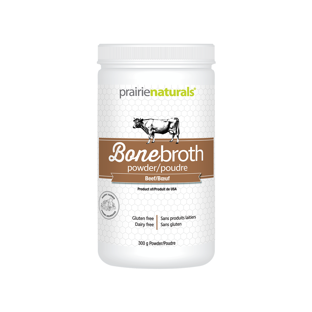 Prairie Naturals Grass Fed Bone Broth Powder Beef 300g