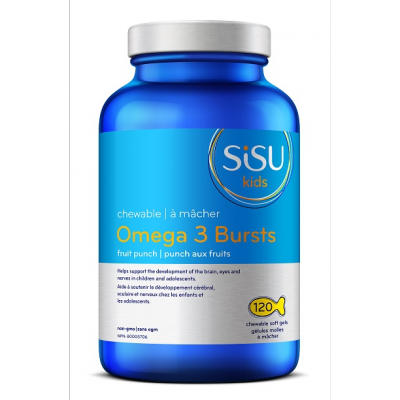 SISU Kids Omega 3 Bursts, 120 chewable softgels