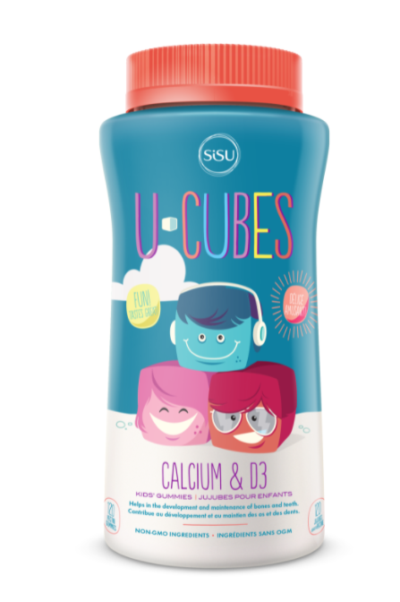 SISU U-Cubes 兒童鈣&維他命D3 ，120粒軟糖