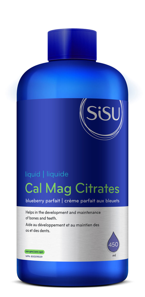 SISU Calcium & Magnesium Citrates Liquid with D3 Blueberry Parfait, 450ml