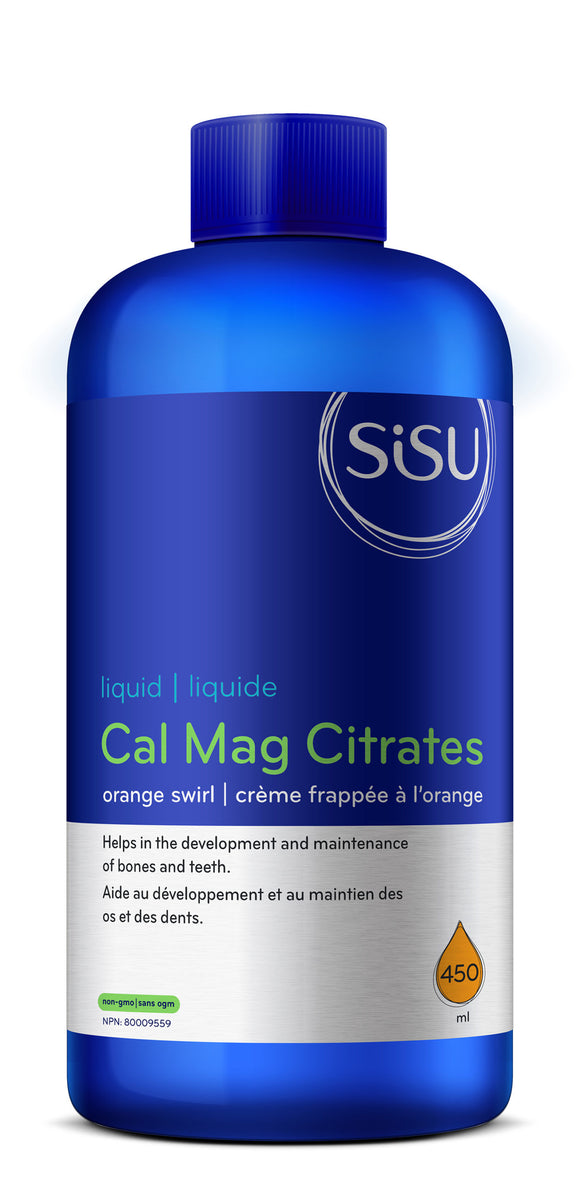 SISU Calcium & Magnesium Citrates Liquid with D3 Orange Swirl, 450ml