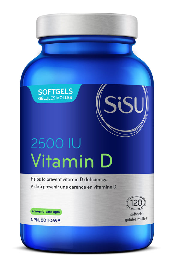 SISU Vitamin D3 2,500 IU, 120 softgels