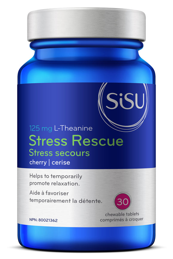 SISU 天然壓力救援膠囊 125毫克L-茶氨酸，30片 櫻桃口味