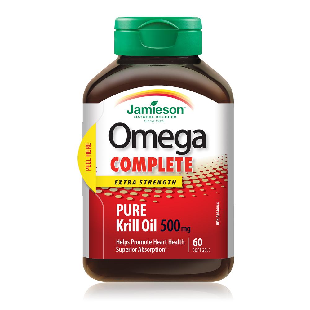健美生 Jamieson Omega Complete™ Extra Strength Super Krill 500 mg, 60 softgels 