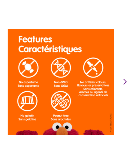 Sesame Street Vitamin C 120mg Orange, Peach and Lemon, 180 gummies