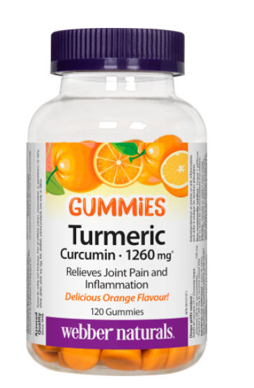 Webber Naturals 抗氧化姜黃素 1260 毫克，橙子口味，120 粒軟糖

