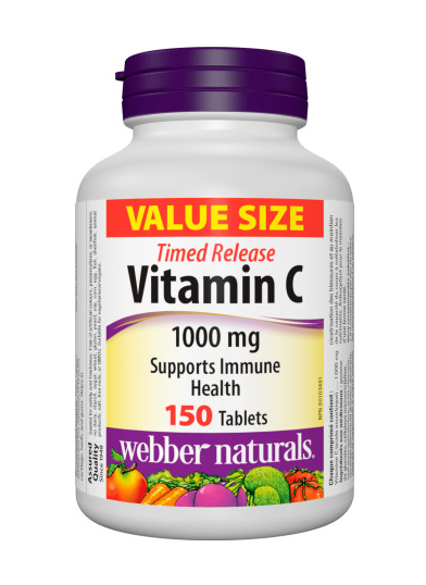 Webber Naturals Vitamin C Time Release 1000 mg 150 Tablets
