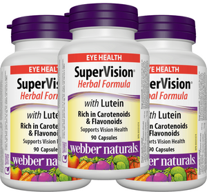 3 x Webber Naturals SuperVision Herbal Formula with Lutein, 90caps Bundle  EXP: 03/2025